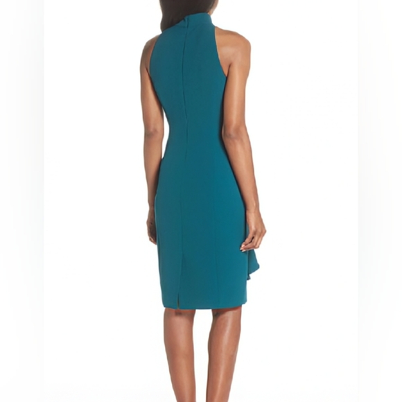 Eliza J, NWT, Ruffle Sheath Dress, in Peacock, Knee Length, Size 18 - Picture 7 of 11